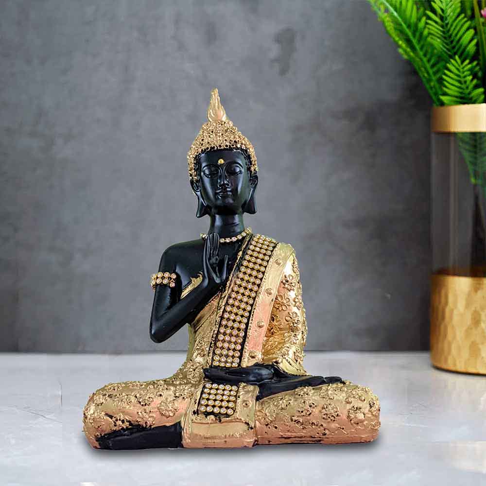 Buy Black Meditating Buddha Statue Online Call 8884243583 Black